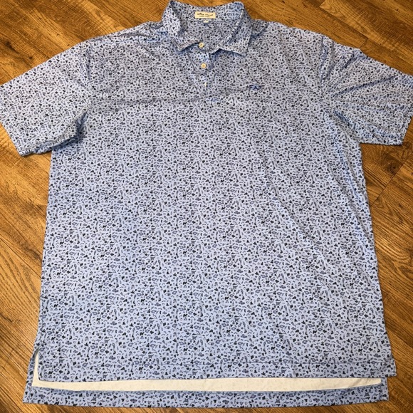 PETER MILLAR ANIMAL HOUSE DELTA TAU ALL OVER XL Golf Polo Shirt Course Logo - Picture 4 of 10